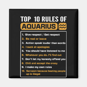 De tio främsta reglerna av Aquarius, Lunj Aquarius Magnet