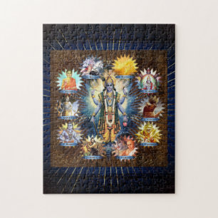 De tio källorna till Vishnu - Puzzle-fotokort Pussel
