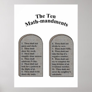 De tio matematiska mandaten poster