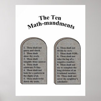 De tio matematiska mandaten poster