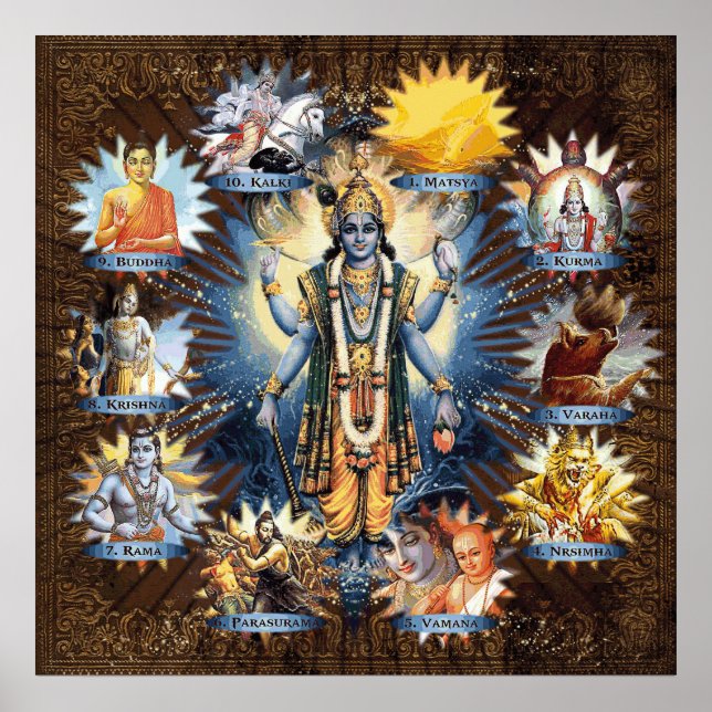 De tio skillnaderna i Vishnu - Anpassningsbar - ra Poster (Framsidan)