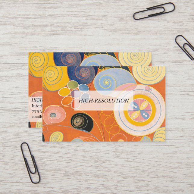 De tio största, grupp IV, nr 4 av Hilma af Klint Visitkort (Fram/Back In Situ)