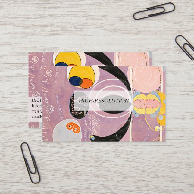 De tio största, grupp IV, nr 6 av Hilma af Klint Visitkort (Fram/Back In Situ)