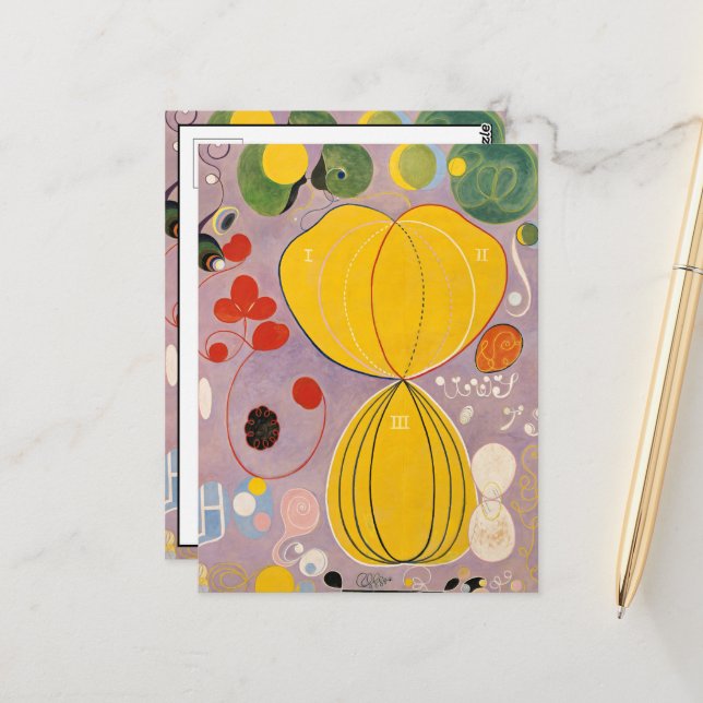 De tio största, grupp IV, nr 7 av Hilma af Klint Vykort (Fram/Back In Situ)