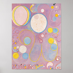 De tio största, grupp IV, nr 8 av Hilma af Klint Poster