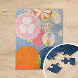 De tio största nr 2 | Hilma af Klint Pussel<br><div class="desc">Den 10 största, nr 2, barn (1907) är en del av Hilma af Klints berömda serie, The Ten Largest. Denna serie skapades som svar på hennes mystiska undersökningar och andlig-undersökningar. Barndomen, andra biet i serien, har pulserande, djärva färg och abstrakt som symboliserar oskuld och barndomens renhet. Sammansättningen omfattar en blandning...</div>