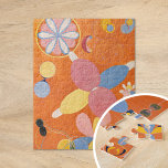 De tio största nr 4 | Hilma af Klint Pussel<br><div class="desc">Den 10 största, nr 4, Ungdom (1907) är ett av nycklarna i Hilma af Klint's series The Ten Largest, där hon utforskade andlig och de metafysiska stadierna i mänskligt liv. Målningen är inriktad på ungdomen, förkroppsligande av vitalitet, tillväxt och gränslös potential. Sammansättningen har vibrerande färg och dynamiska former som framkallar...</div>