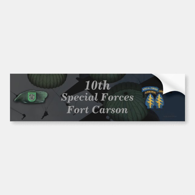 De tionde speciella styrkorna fort carson Bumper S Bildekal (Framsidan)