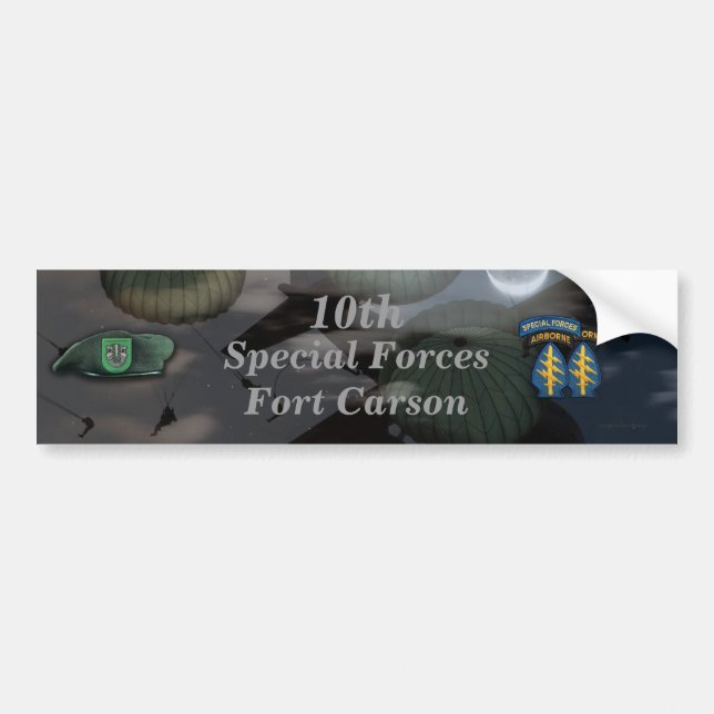De tionde speciella styrkorna fort carson Bumper S Bildekal (Framsidan)