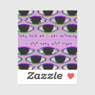 De tittar - Glitched Dreamcore-fästare Klistermärken