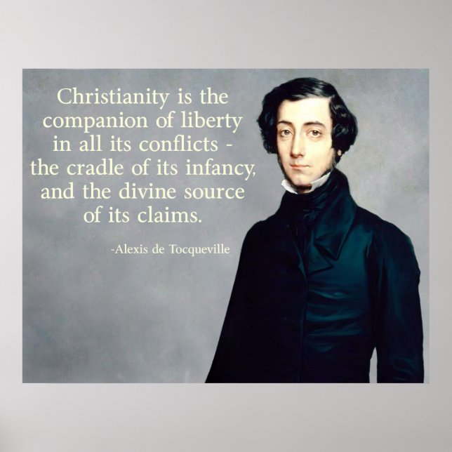 de Tocqueville Christian Quote Poster (Framsidan)