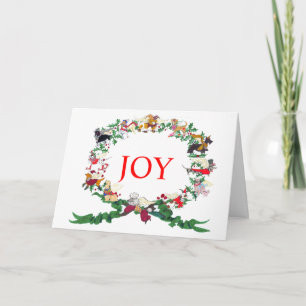 De tolv hundarna av julkortet helgkort