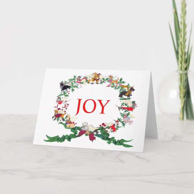 De tolv hundarna av julkortet helgkort (Framsida)