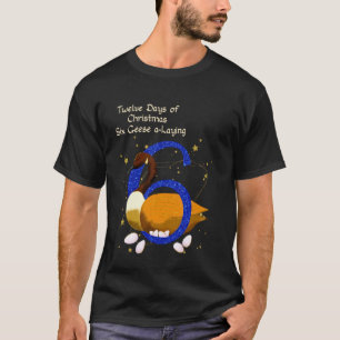 De tolv juldagarna färgglada mönster 1 t shirt