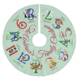 De tolv juldagarna julgransmatta borstad polyester