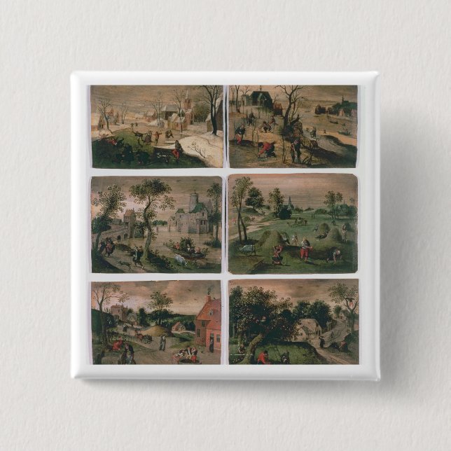 De tolv månaderna av året: Januari Februari, Knapp (Framsida)