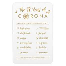 De tolv nyaste dagarna i Corona | Guld White Helgd Magnet