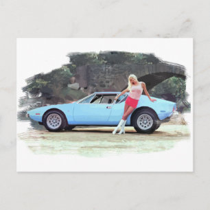De Tomaso Pantera Vintage Vykort