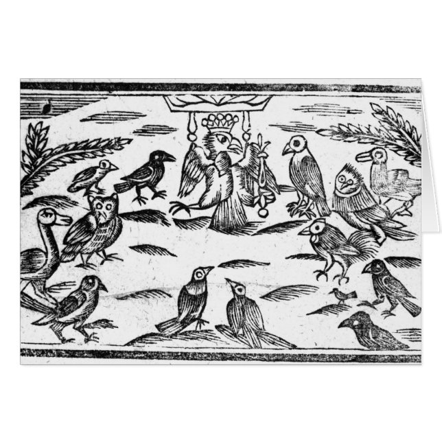 De träig choristersna eller fågelharmonin hälsningskort (Framsidan Horizontal)