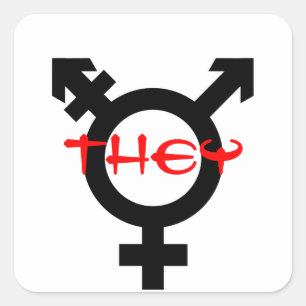 De Transgender Fyrkantigt Klistermärke