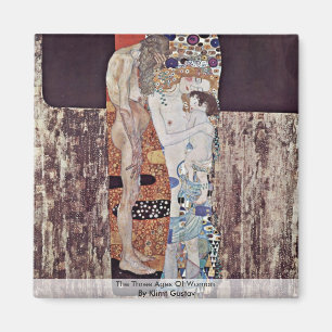 De tre åldrarna av kvinnan av Klimt Gustav Magnet