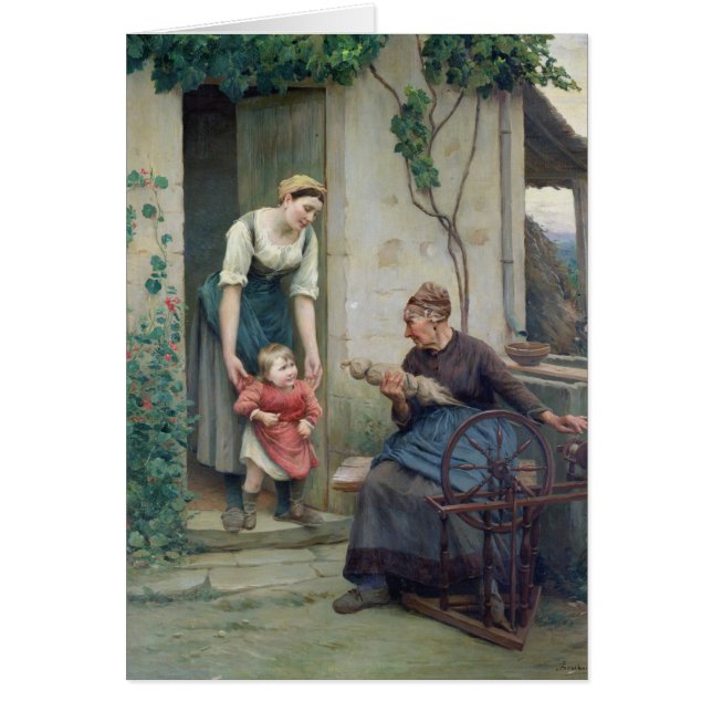 De tre åldrarna hälsningskort (Framsidan)