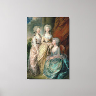 De tre äldsta döttrarna av George III: Princess Canvastryck