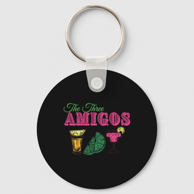 De tre Amigos Funny Cinco De Mayo Nyckelring (Framsida)