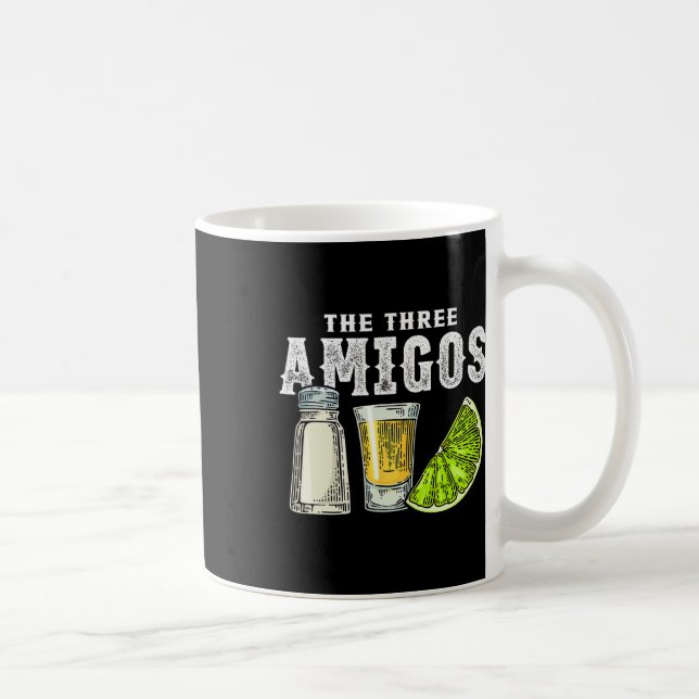 De tre Amigos Lime Salt Tequila Funny Cinco de Kaffemugg (Höger)