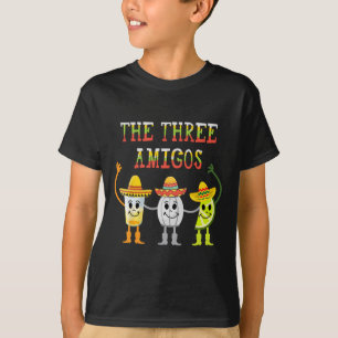 De tre Amigos T Shirt Tequila Salt Lime Cinco D