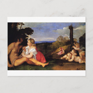 De tre åren av människa efter titian vykort