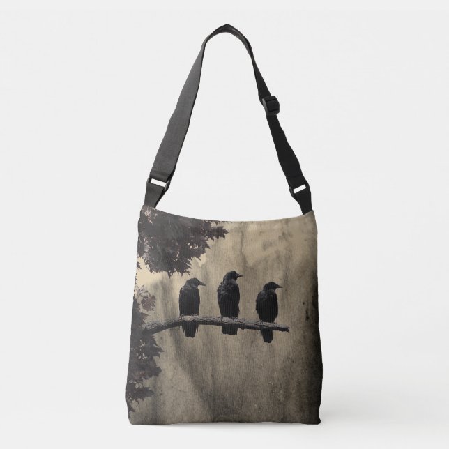 De tre Blackbird Axelväska (Framsida)
