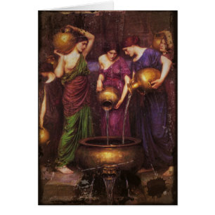 De tre Danaides Filling Cauldron Hälsningskort
