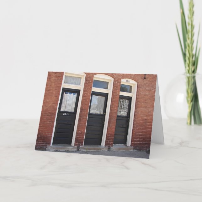 De tre dörrarna kort (Framsida)