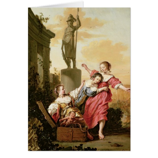 De tre döttrarna av Cecrops Hälsningskort (Framsidan)