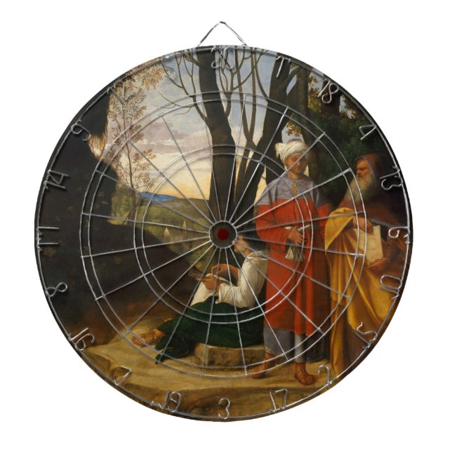 De tre filosoferna (Wise Manar) (av Giorgione) Darttavla (Framsidan)