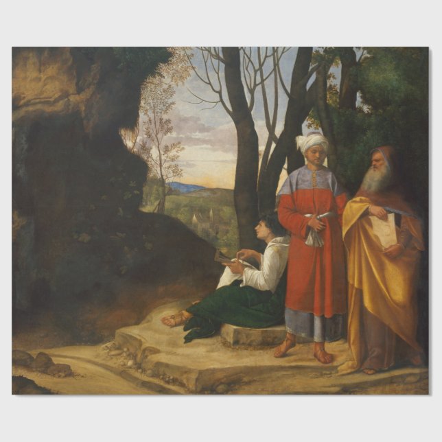 De tre filosoferna (Wise Manar) (av Giorgione) Presentpapper (Platt)