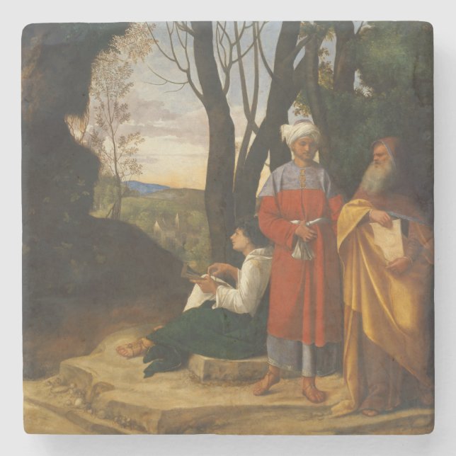 De tre filosoferna (Wise Manar) (av Giorgione) Stenunderlägg (Framsidan)