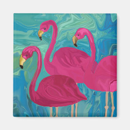 De tre Flamigos Magnet