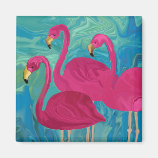 De tre Flamigos Magnet