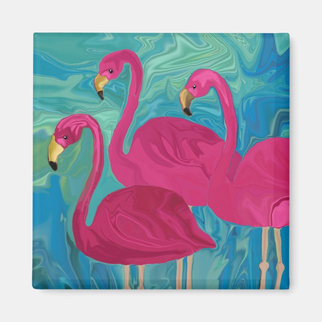 De tre Flamigos Magnet (Framsidan)