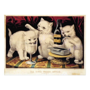 De tre giriga Kattunge i festtidningen Ives Fototryck