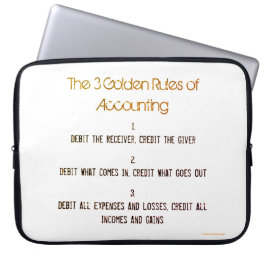 "De tre Golden Regler of Accounting" Laptop Sleeve