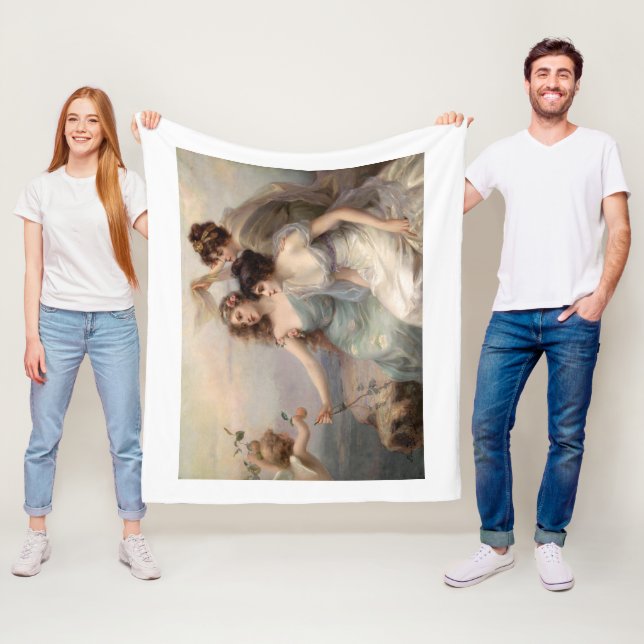 De tre gracerna av Edouard Bisson Fleecefilt (På plats)