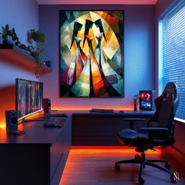 De tre gracerna - Kubistiskt mästerverk inspirerat Poster