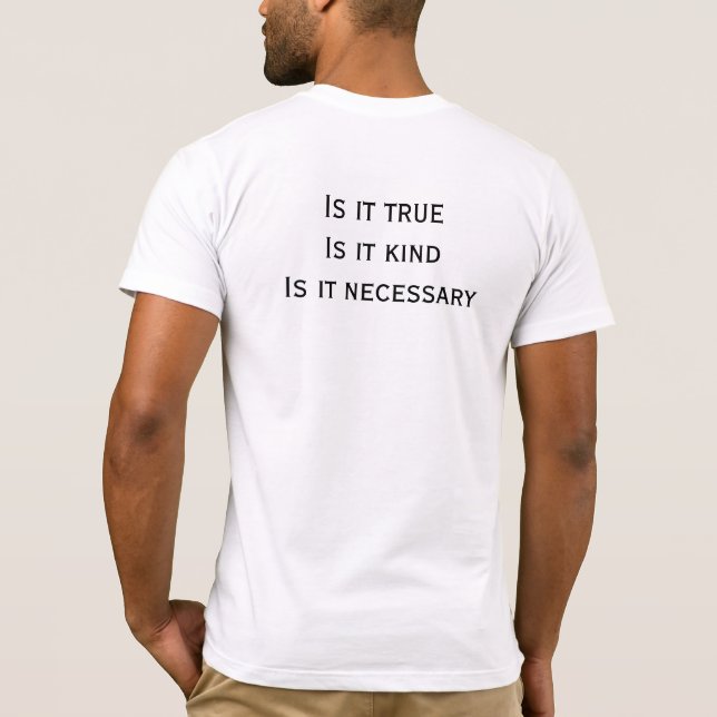 De tre innan du talar t shirt (Baksida)