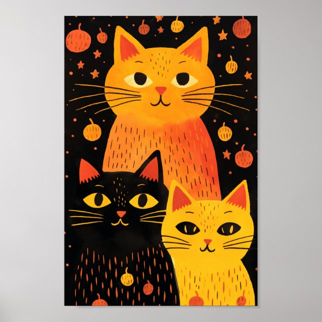 De tre kattarna poster (Framsidan)