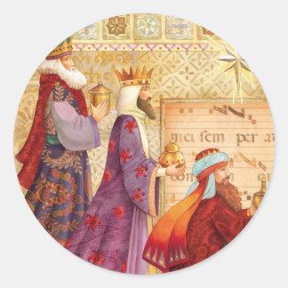 De tre kung runt klistermärke