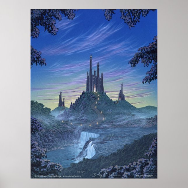 De tre kungadömena poster (Framsidan)