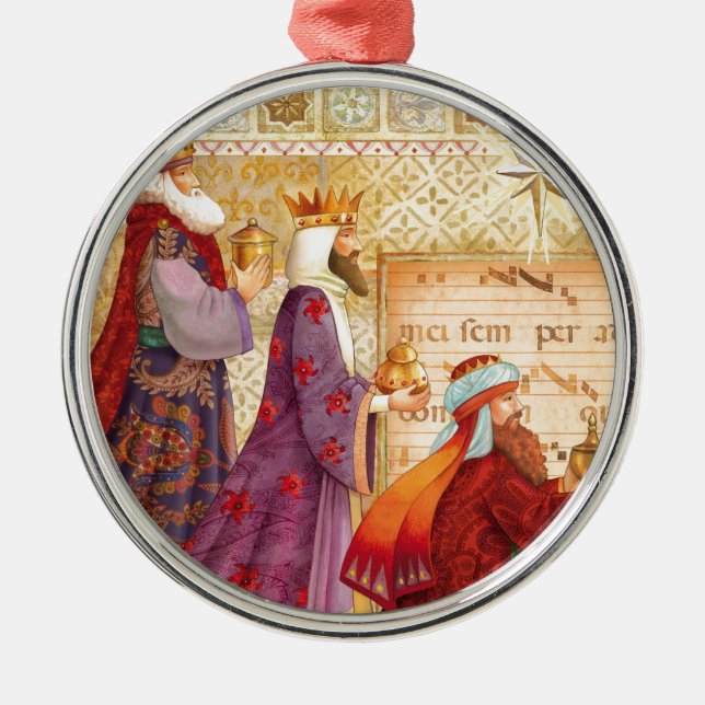 De tre kungarna julgransprydnad metall (Framsidan)